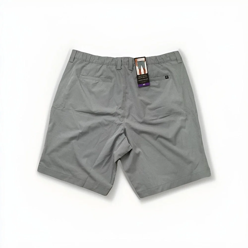 Banana‎ Republic Men's Comfort Flat Front Short, Gray, Sz 40